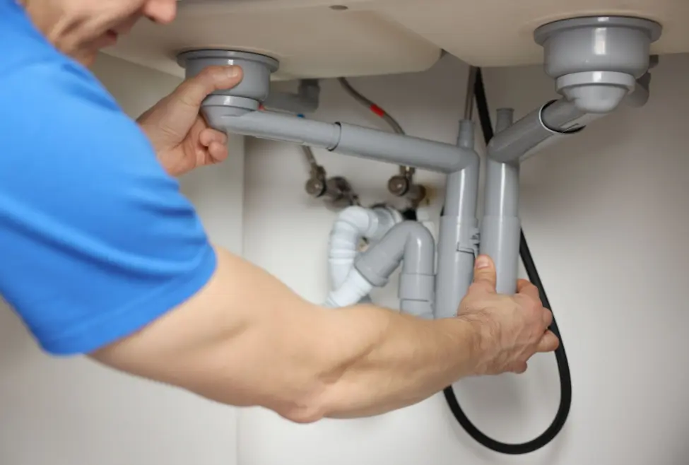 Hands performing plumbing work, illustrating DIY plumbing risks, pipe repair, faucet installation, and toilet replacement. Learn why DIY plumbing is a good idea or not and why hiring licensed plumbers from Lochard HVAC, Plumbing, and Service ensures safe and reliable pipe repair, water line replacement, and home plumbing services. Contact us now for help with is DIY plumbing a good idea, DIY plumbing risks, DIY plumbing repair, DIY pipe repair, DIY faucet installation, DIY toilet installation, DIY water line replacement, DIY plumbing mistakes, DIY plumbing tips, DIY home plumbing, plumbing services near me, licensed plumbers near me, emergency plumbing repair, pipe repair near me, water line repair near me, toilet installation near me, faucet repair near me, water heater installation near me, plumbing maintenance, professional plumbing services, licensed plumbing repair, home plumbing solutions, tankless water heater installation, sewer line repair near me, unclog drain services, plumbing inspection near me.